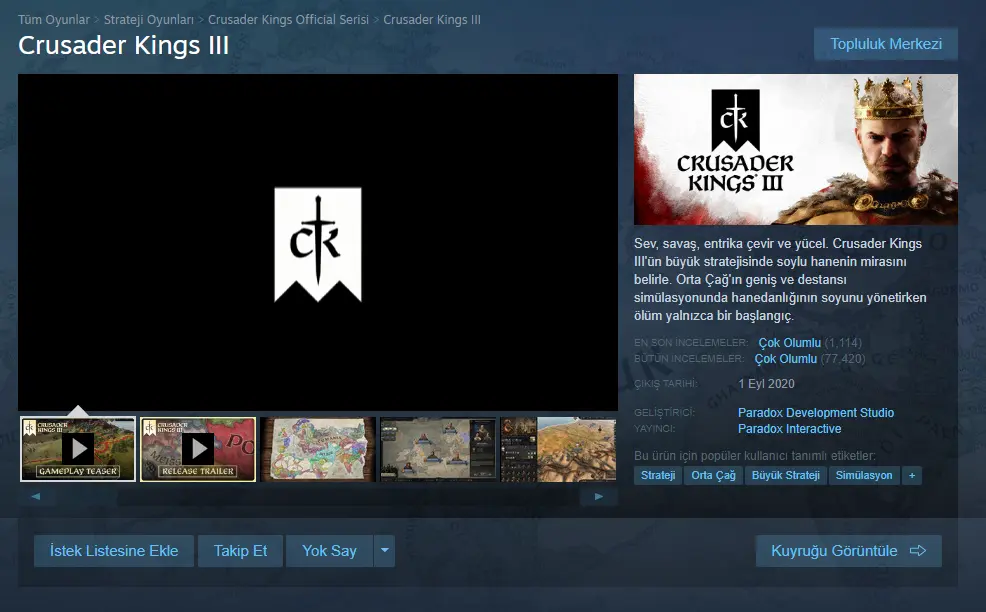 Crusader Kings III